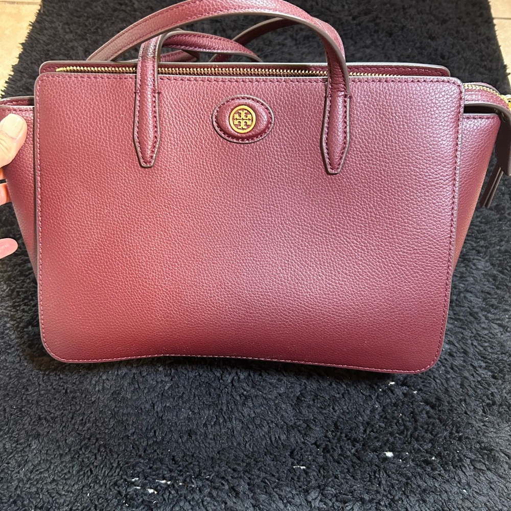 Tory Burch Deep Red Leather Satchel